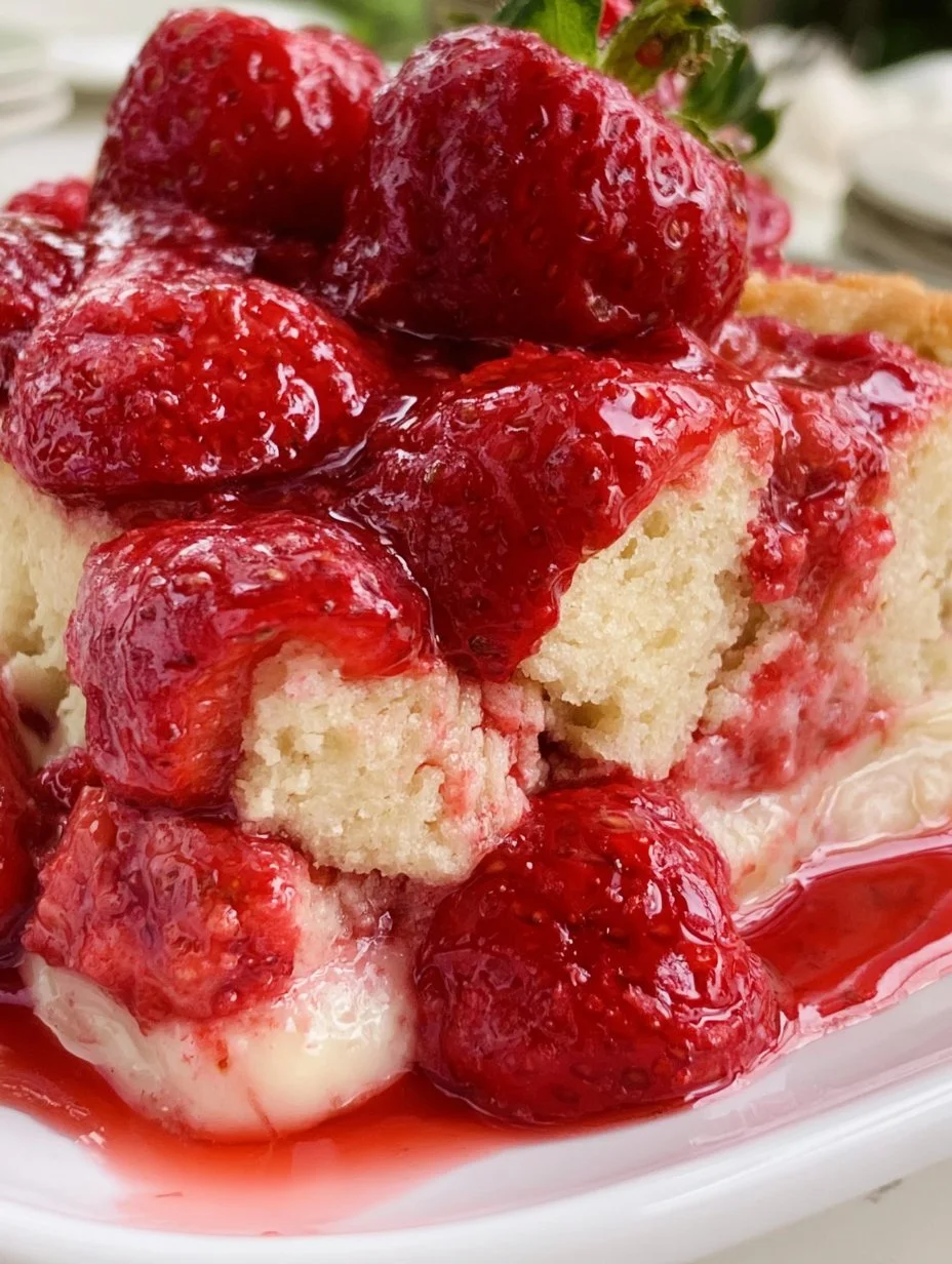 Pouding chômeur aux fraises à l’érable