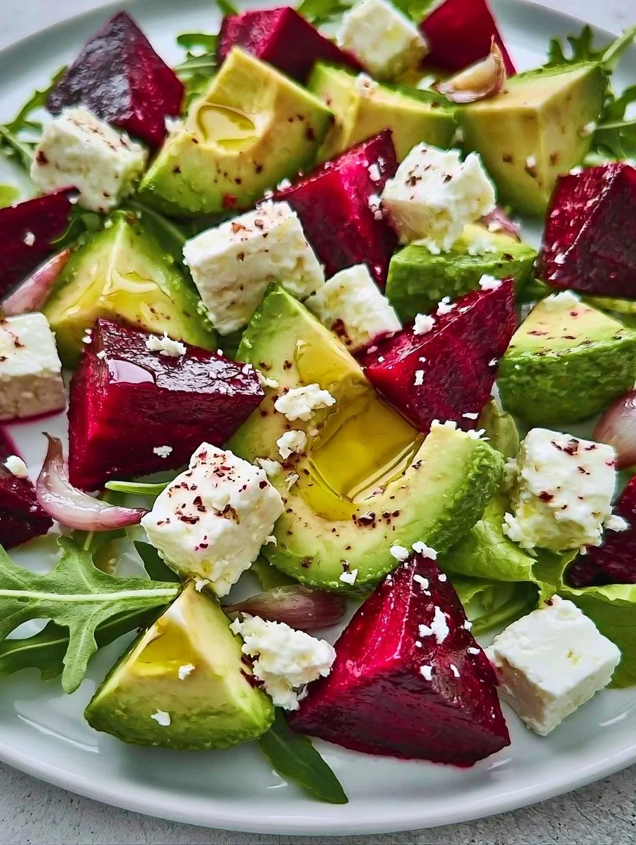 Salade betteraves avocat feta Rapide et Légère