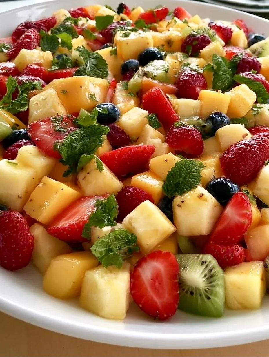 Salade de fruits à la menthe