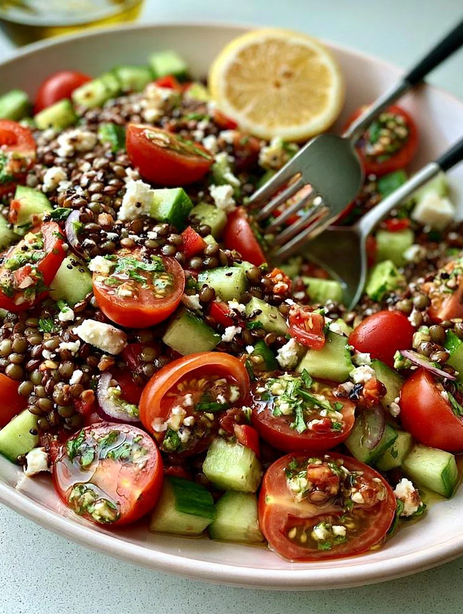 Salade de lentilles grecque facile et légère