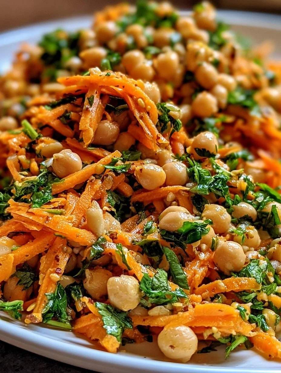 Salade marocaine carottes pois chiches facile et légère