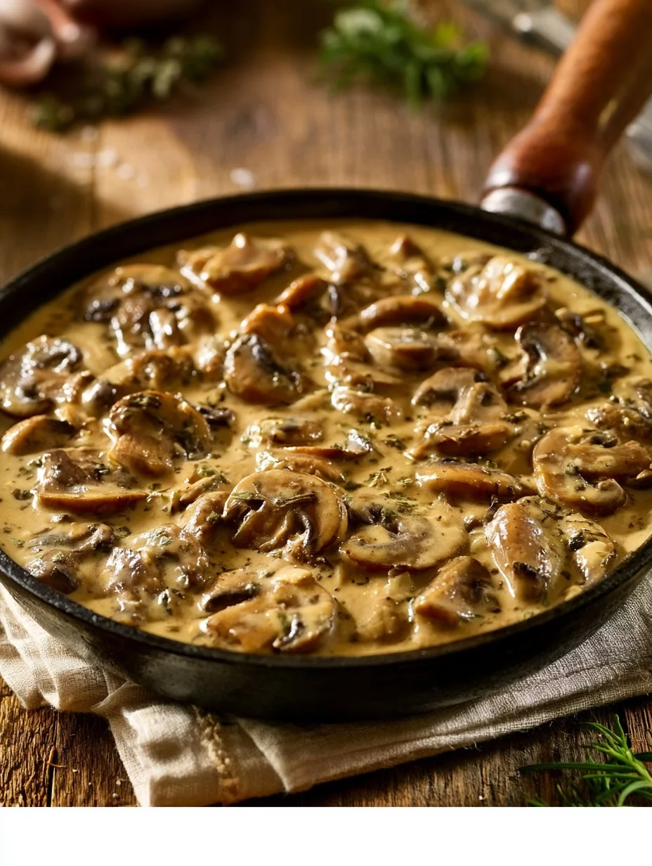 Sauce crémeuse aux champignons