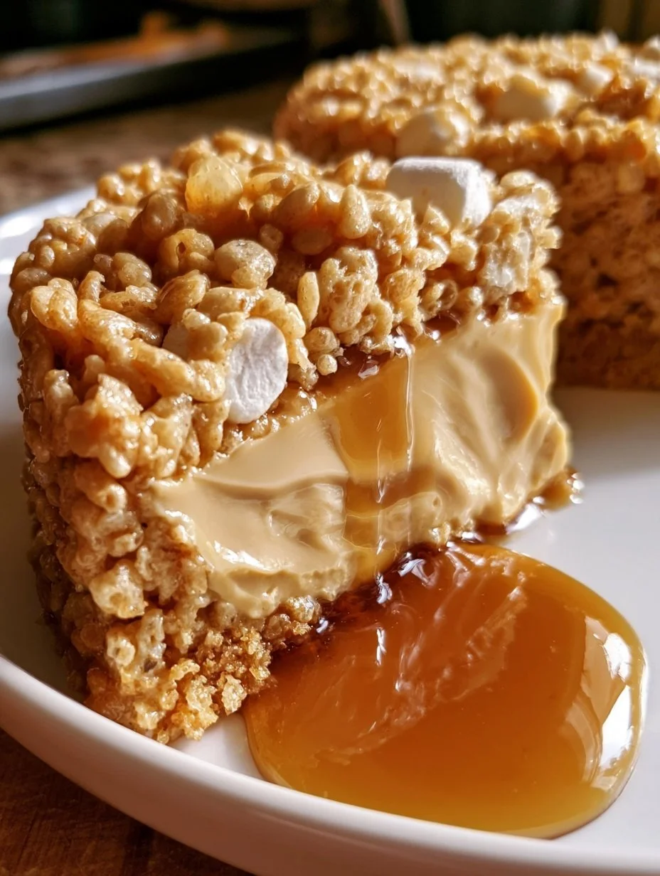 Tarte crémeuse au sirop d’érable et croûte carrée de Rice Krispies