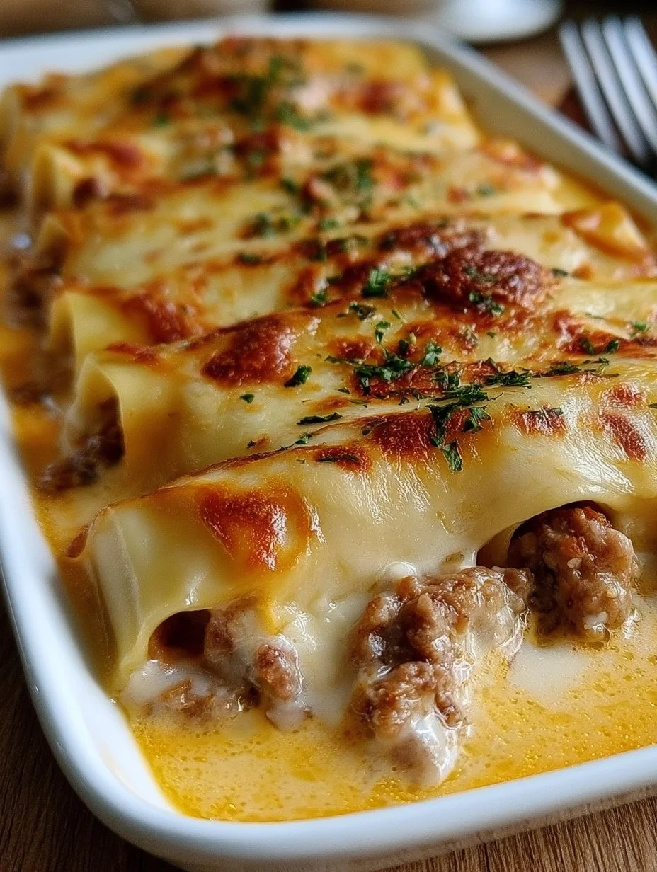 Cannellonis à la viande et sauce béchamel