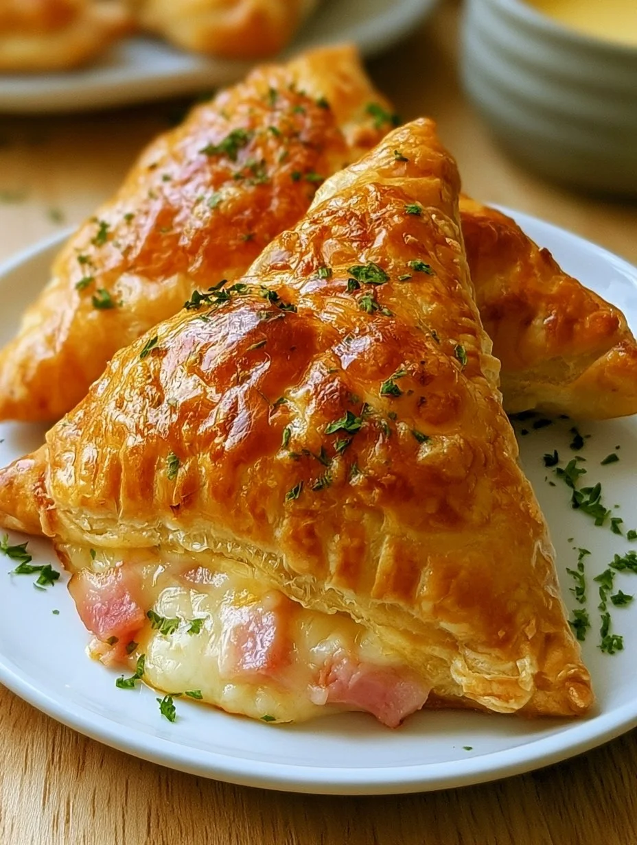 Chaussons au jambon et gruyère