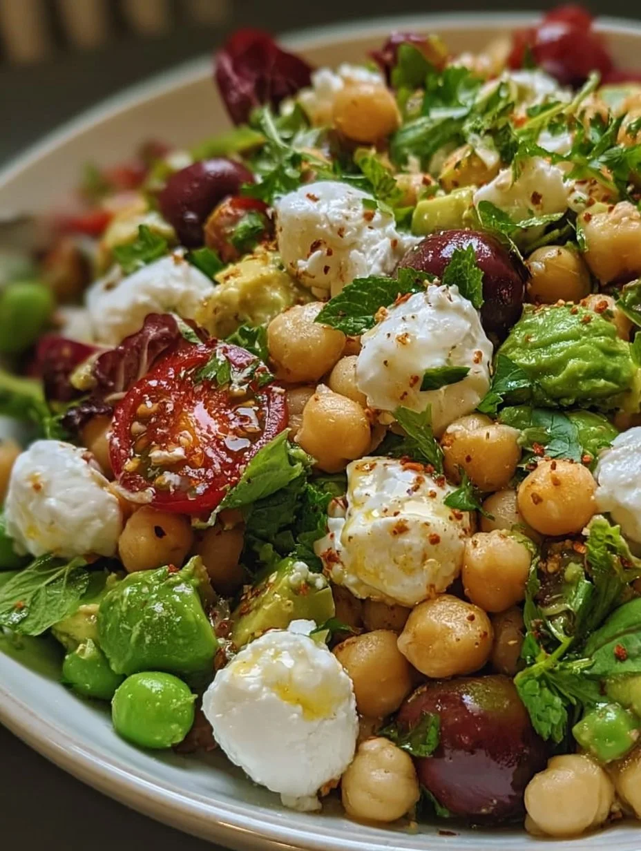Chickpea Salad avec Avocat et Feta