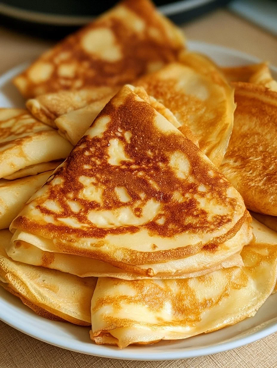 Crêpes au fromage blanc sans farine