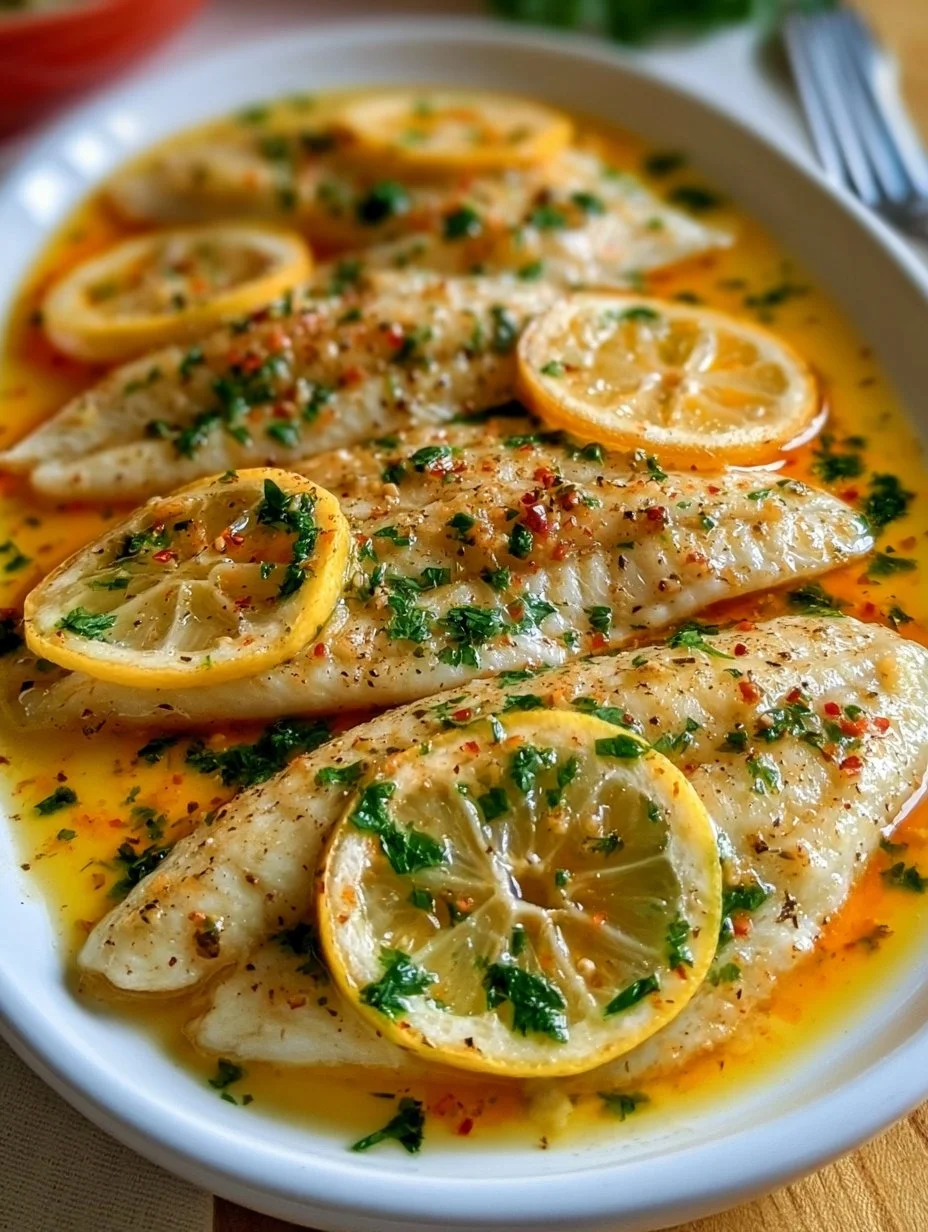 Filets de sole au citron et persil