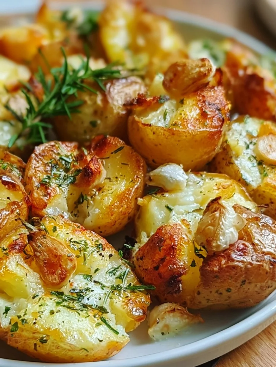Pommes de terre écrasées au four