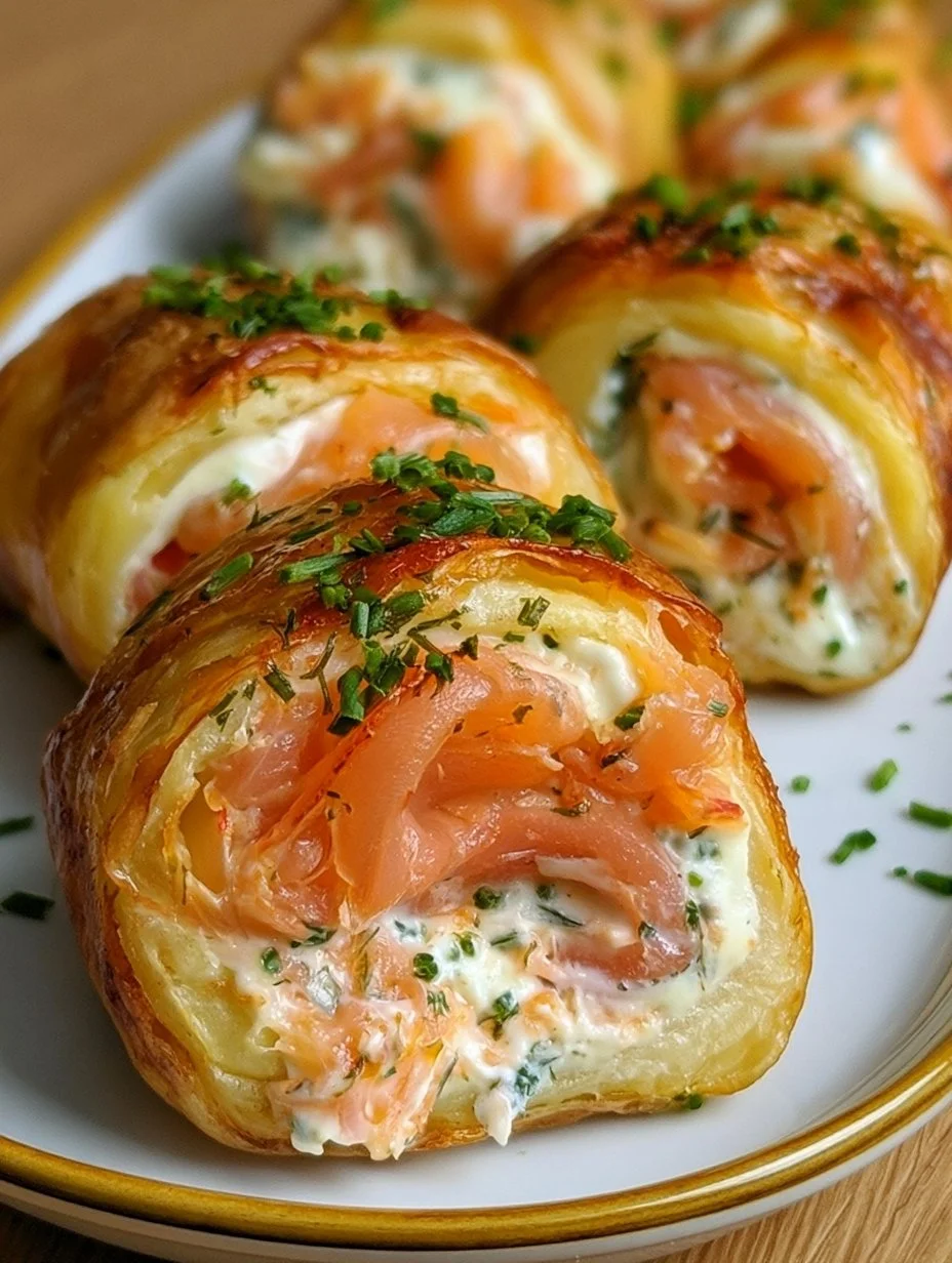 Roulé de pommes de terre au saumon fumé