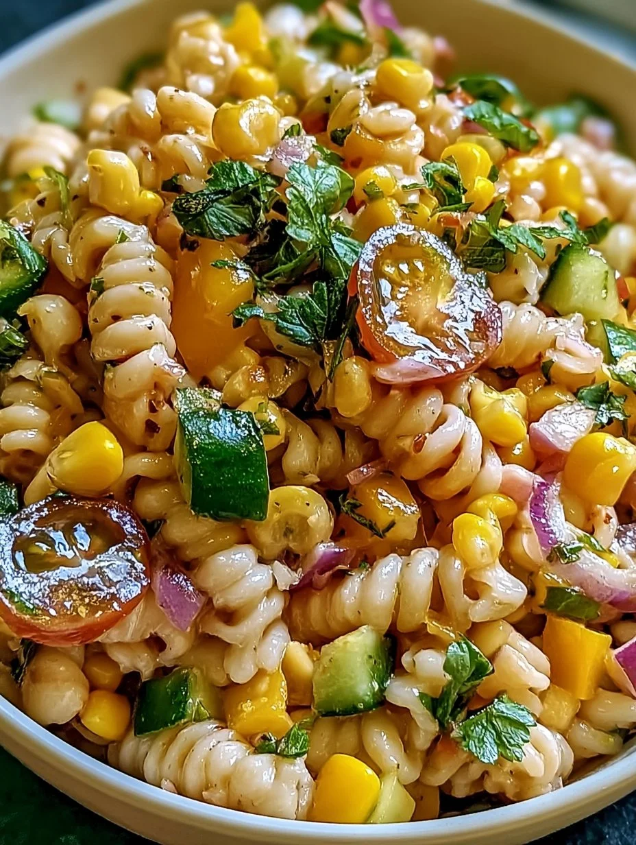 Salade de maïs et pâtes