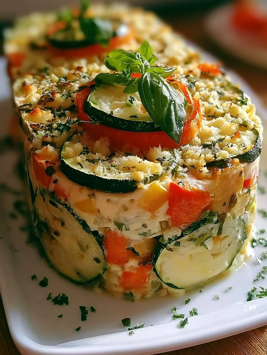 Terrine de légumes friables au parmesan